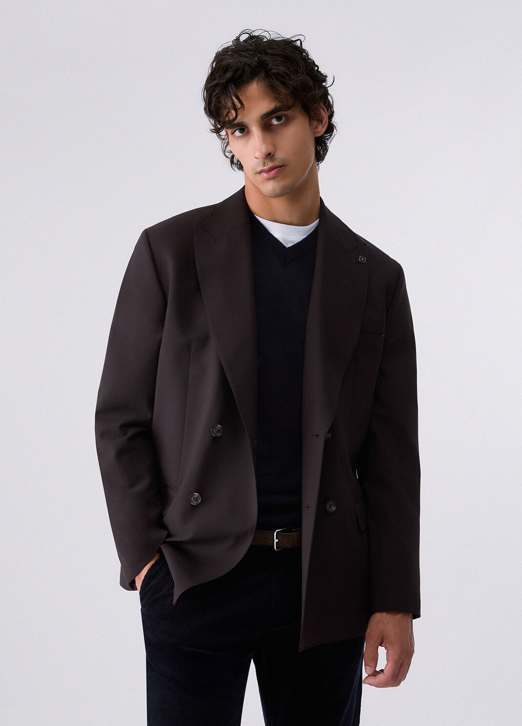 Doppelreihige Jacke aus Wollmischung braun Liu Jo - large image number 0