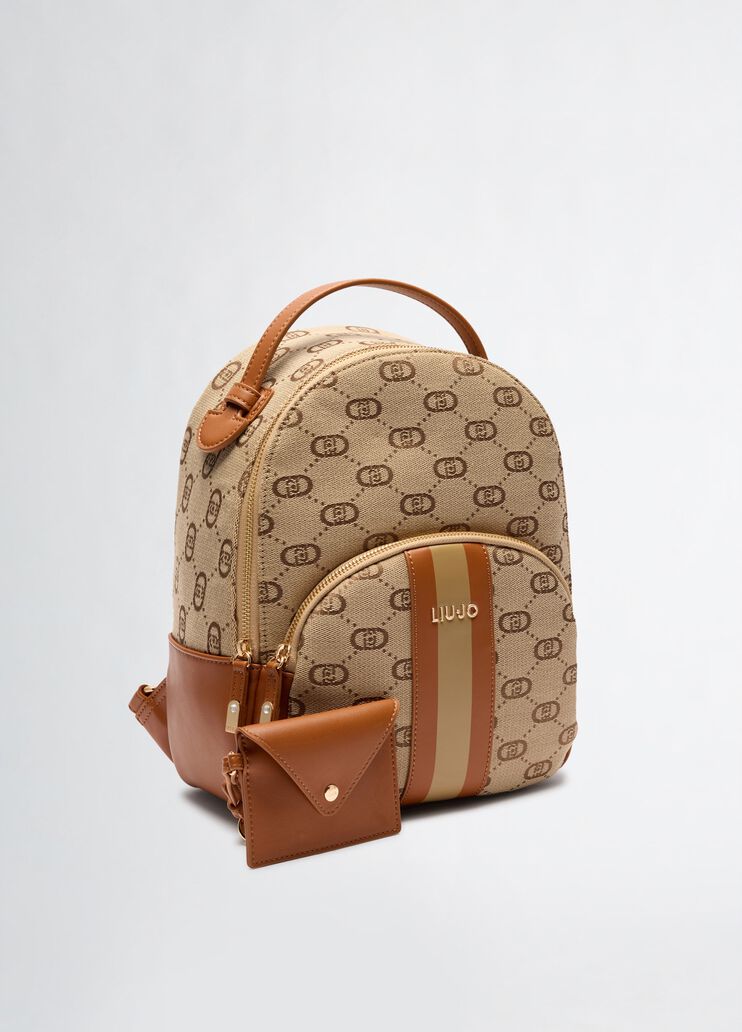 Jacquard backpack with clutch beige Liu Jo - large image number 2