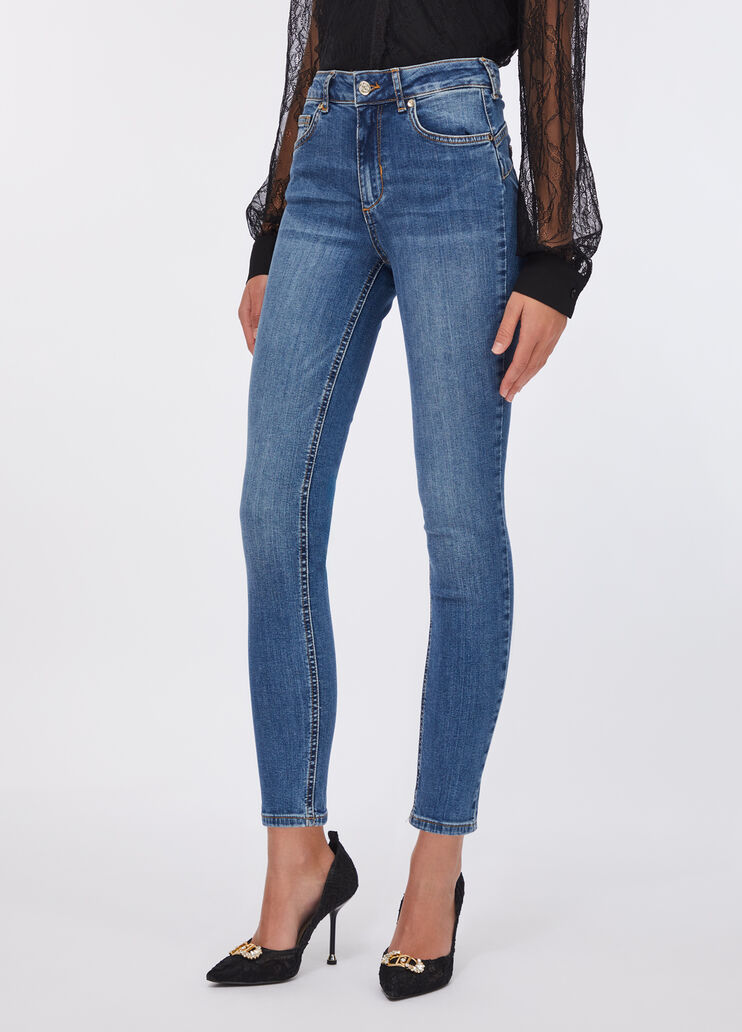 High-rise skinny jeans light blue denim Liu Jo - large image number 0