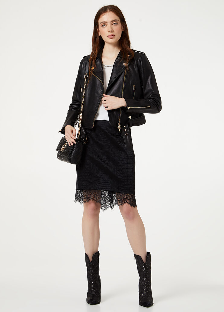 Chaqueta de piel Negro Liu Jo - large image number 3