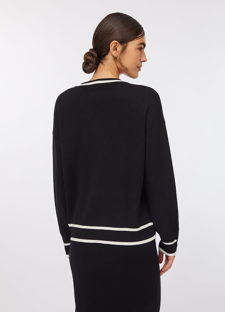 Silk-blend jumper black Liu Jo - large image number 1