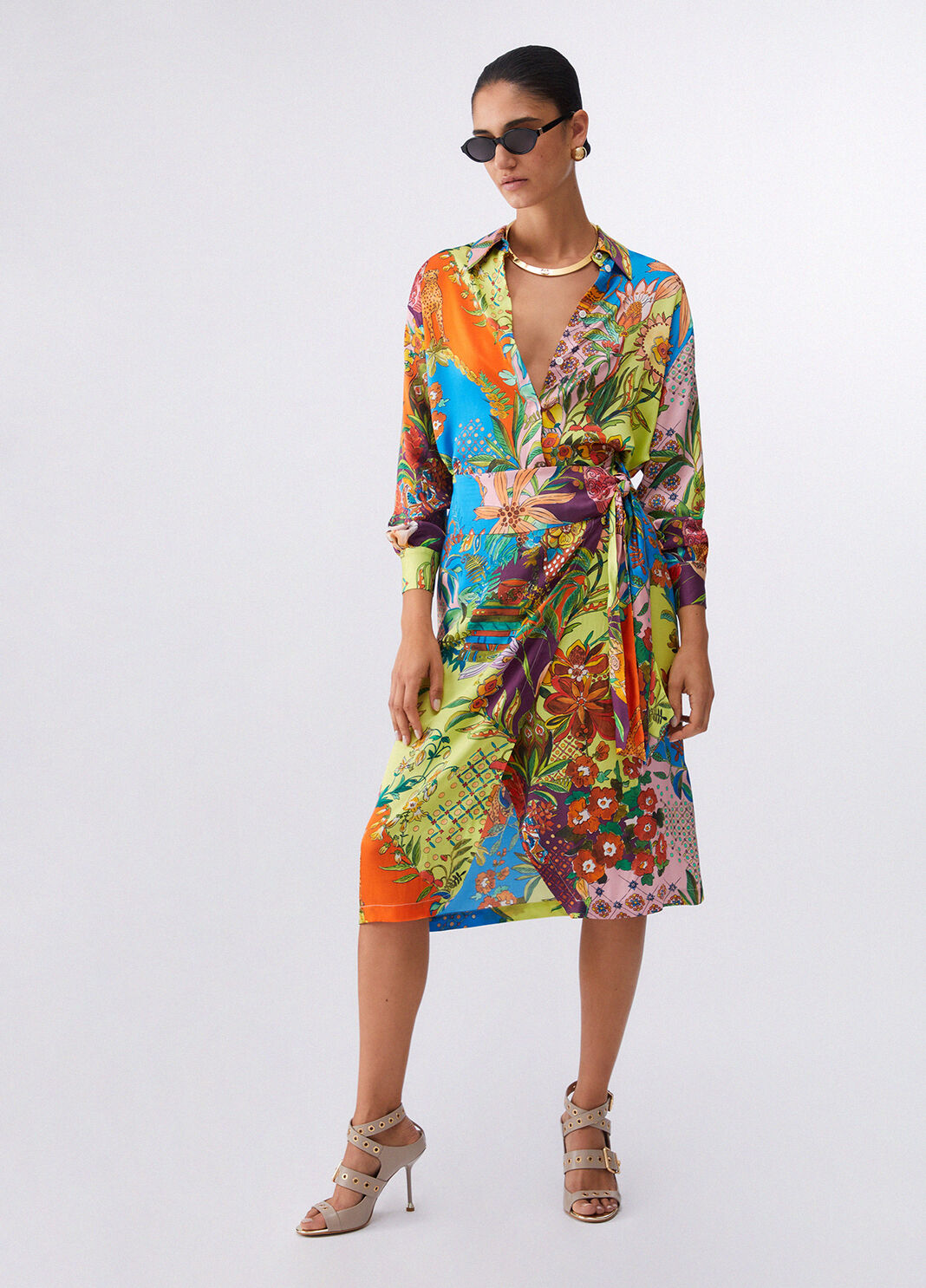 Camicia in raso stampato multicolor Liu Jo - large image number 5