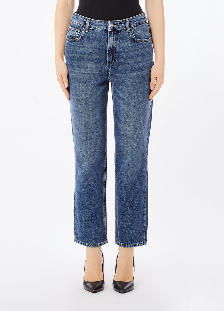 Vaqueros rectos de talle alto denim azul Liu Jo - medium