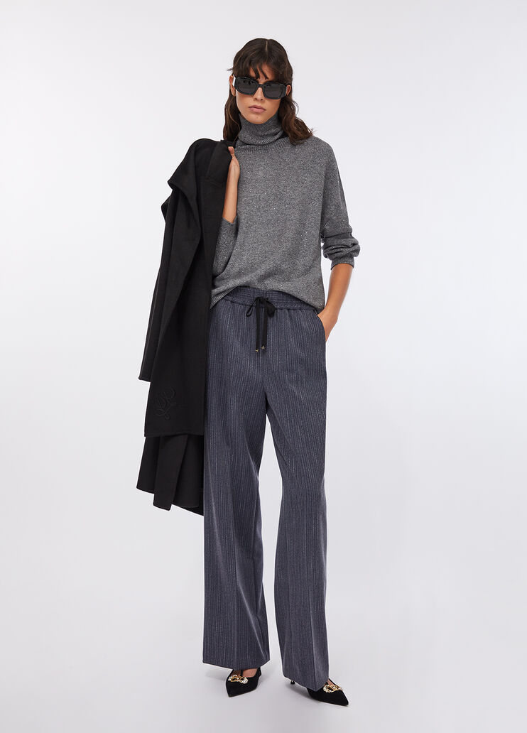 Polo-neck with micro-sequins grey Liu Jo - large image number 5