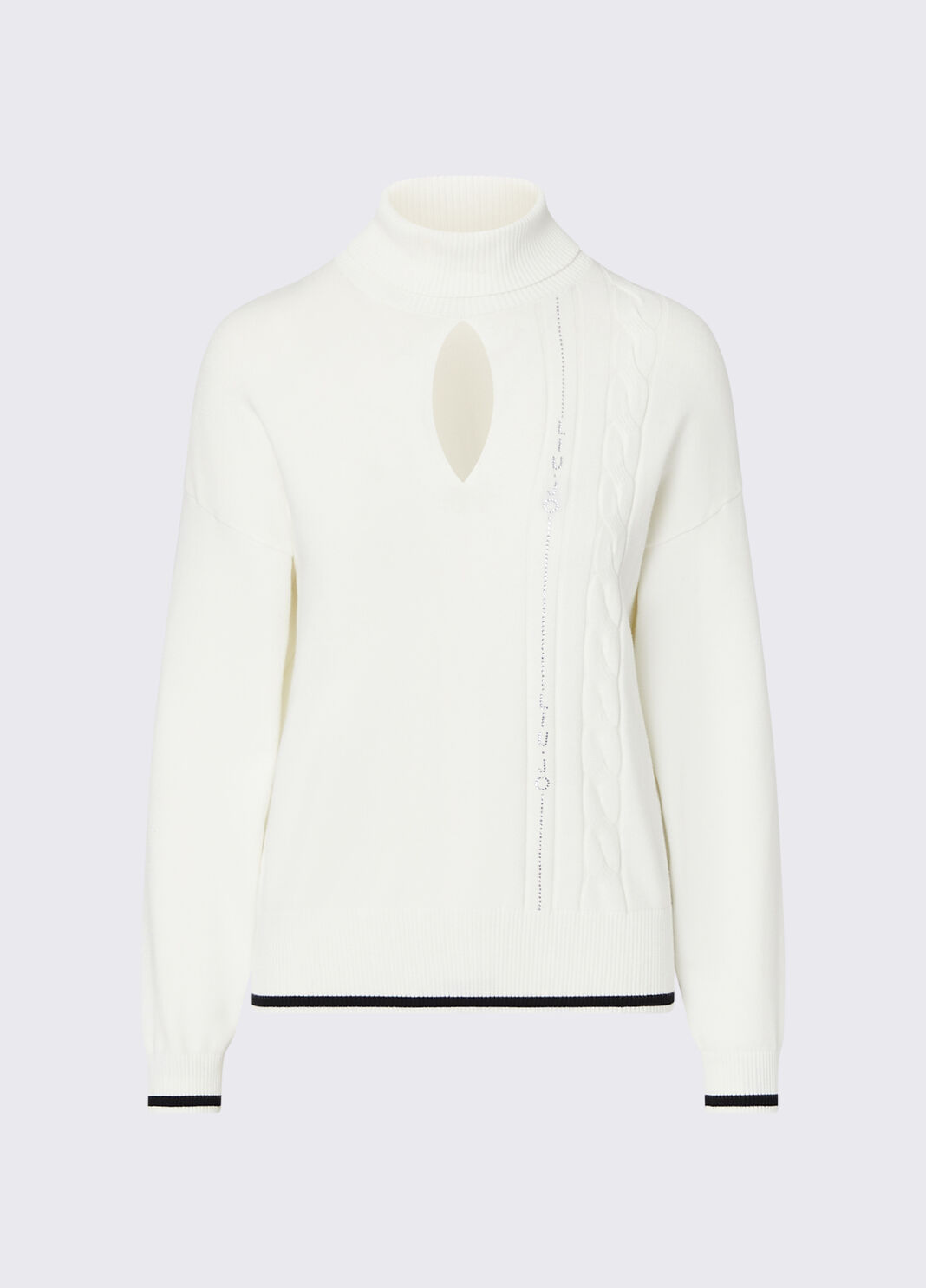 Turtleneck Sweater with Cut-Out white wool Liu Jo - large image number 6