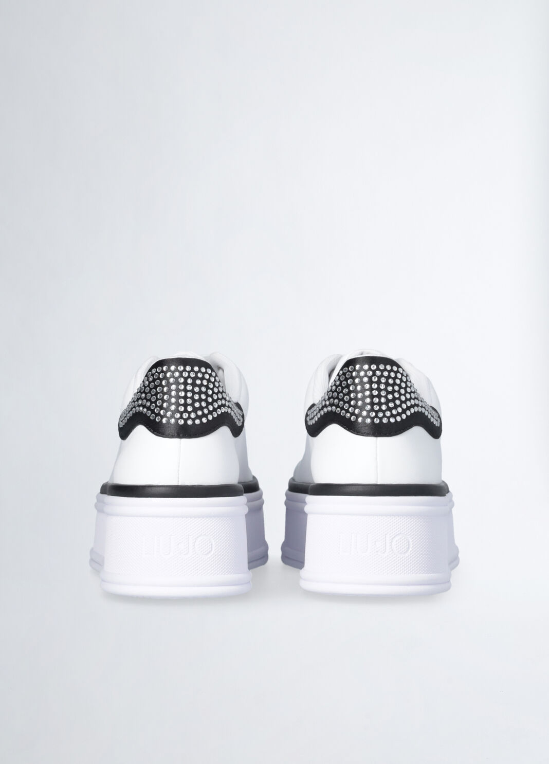 Sneakers en cuir avec strass noir Liu Jo - large image number 8