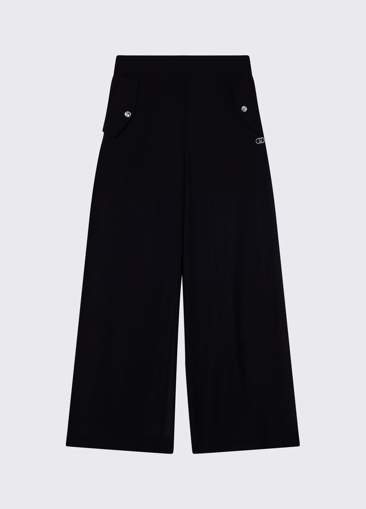 Schlaghose mit Logokn&ouml;pfen schwarz Liu Jo - medium