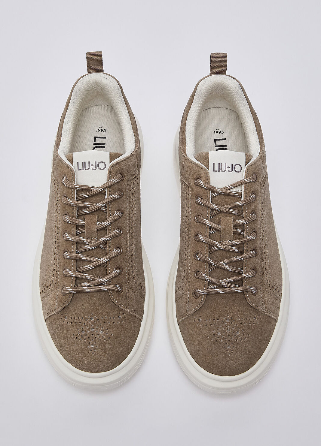 Suede platform sneakers dove grey Liu Jo - large image number 3