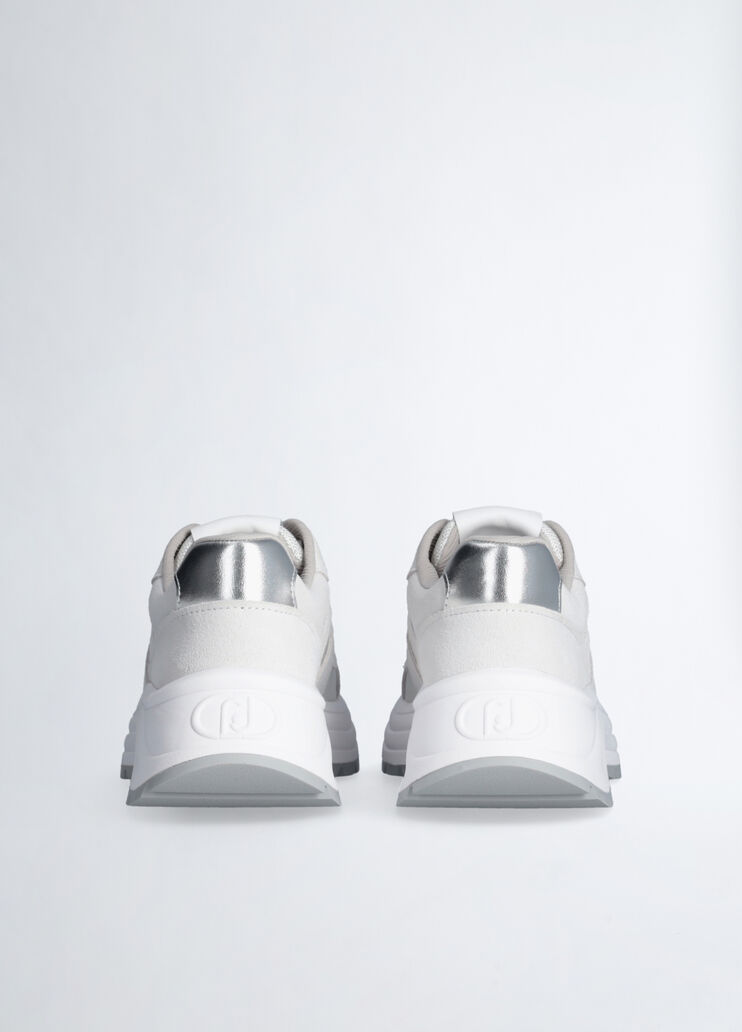 Sneakers in suede and brighty mesh off-white Liu Jo - large image number 5 Sneakers in suede and brighty mesh off-white Liu Jo - large image number 5