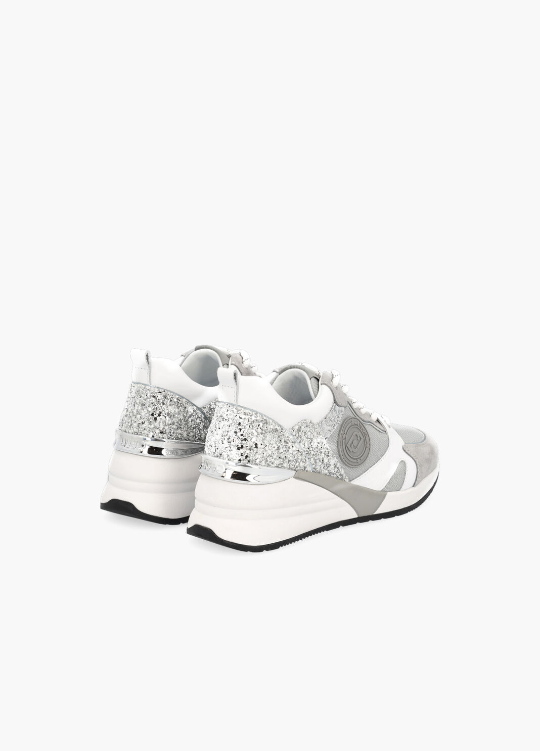 Sneaker aus Veloursleder mit Glitzer Silberfarben Liu Jo - large image number 1