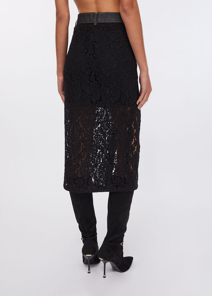 Lace skirt black denim Liu Jo - large image number 1