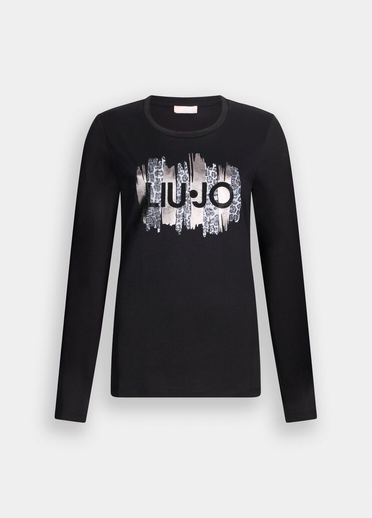 Long-sleeved T-shirt black Liu Jo - large image number 6 Long-sleeved T-shirt black Liu Jo - large image number 6