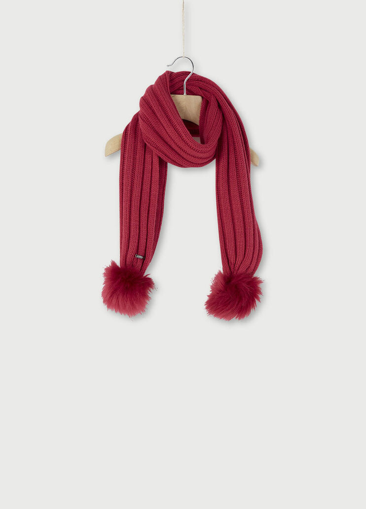 Scarf with pompoms Pink Liu Jo - large image number 0 Scarf with pompoms Pink Liu Jo - large image number 0