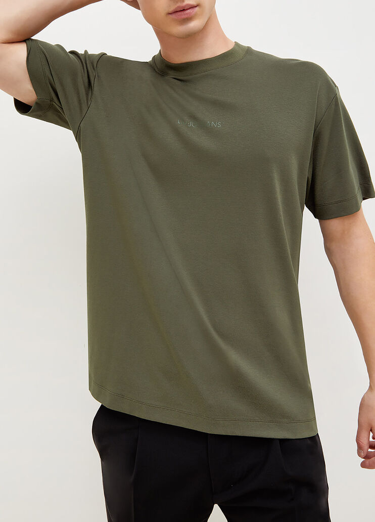 Camiseta con logotipo verde militar Liu Jo - large image number 0 Camiseta con logotipo verde militar Liu Jo - large image number 0