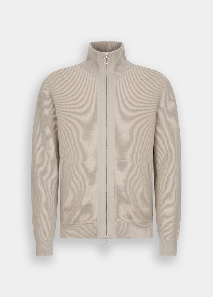 Wool and cashmere cardigan with zip grey Liu Jo - large image number 6 Wool and cashmere cardigan with zip grey Liu Jo - large image number 6