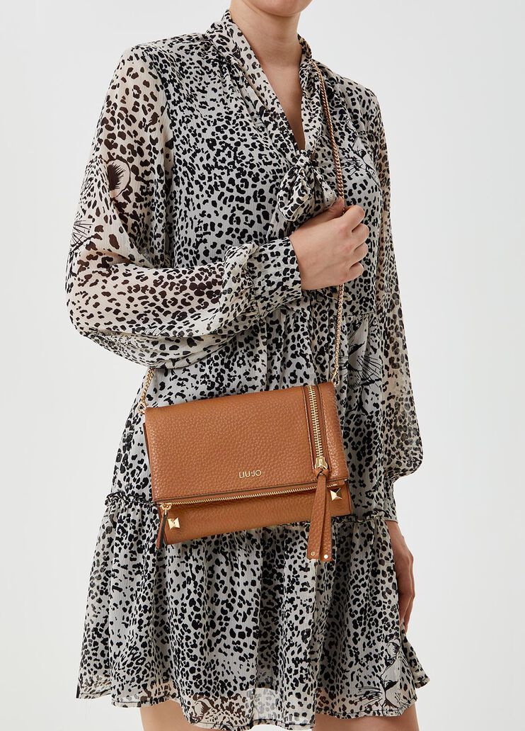 Clutch bag with zip Brown Liu Jo - large image number 1