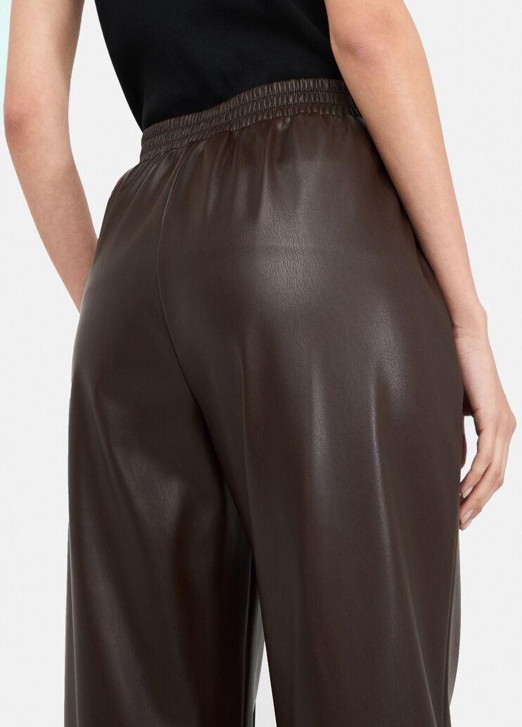 Coated fabric trousers chocolate Liu Jo - large image number 4 Coated fabric trousers chocolate Liu Jo - large image number 4