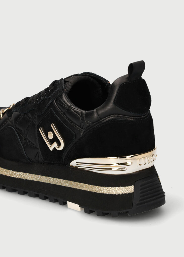 Quilted platform sneakers Black Liu Jo - large image number 3