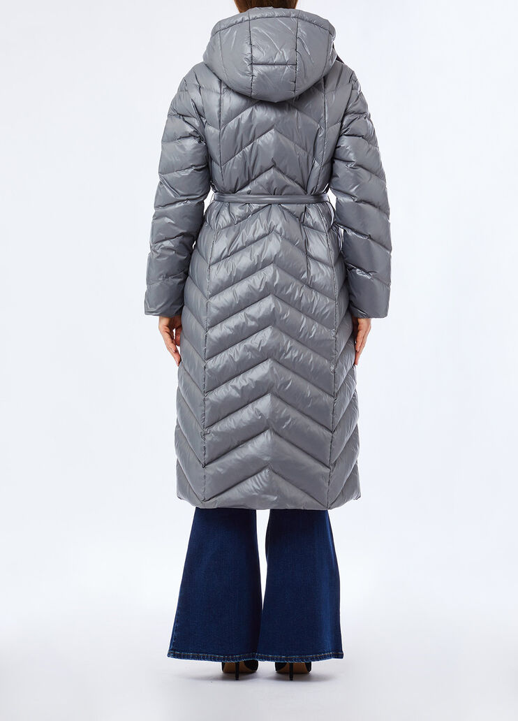 Long down jacket with hood steel Liu Jo - medium