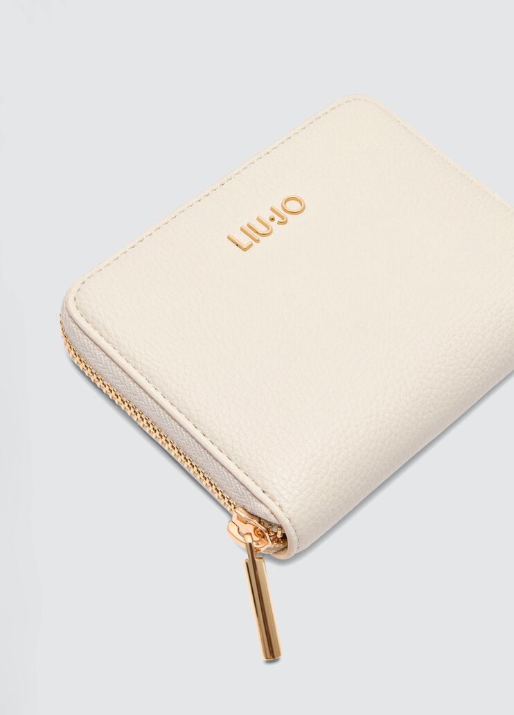 Tumbled zip-around purse cream Liu Jo - medium
