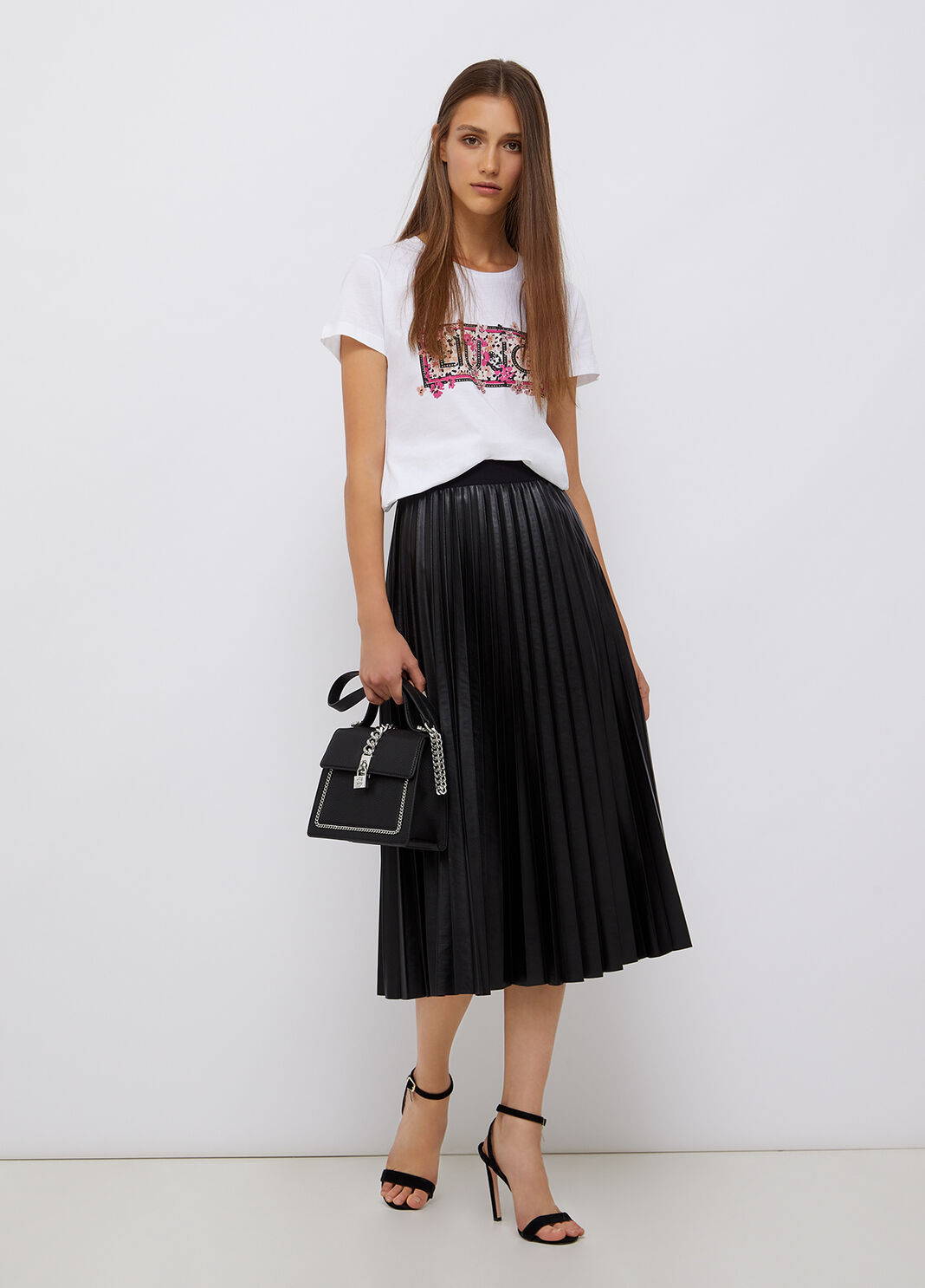 Экологичная футболка белый&nbsp;/ розовые цветы Liu Jo - large image number 2