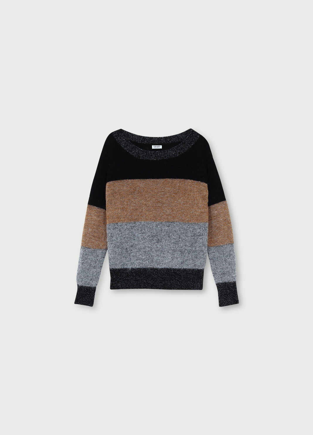 Alpaca and lurex&reg; cardigan Brown Liu Jo - large image number 4