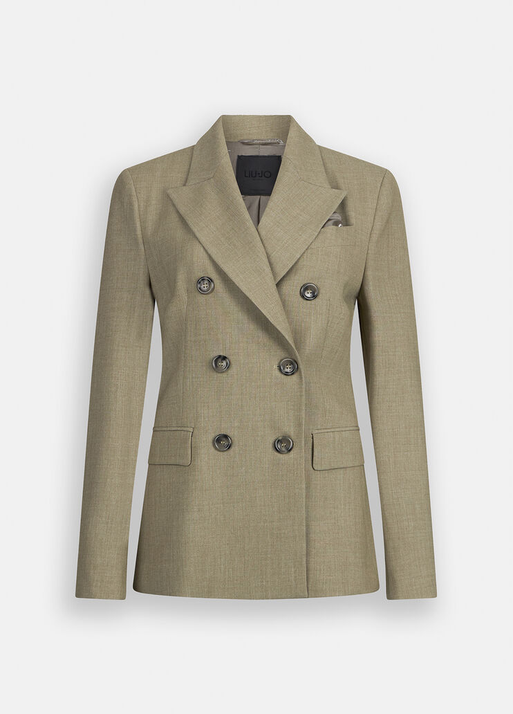 Double-breasted blazer  asparagus Liu Jo - large image number 6 Double-breasted blazer  asparagus Liu Jo - large image number 6