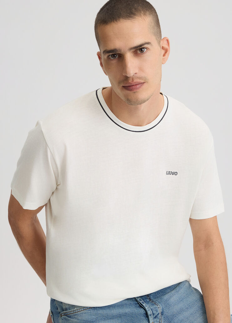 White cotton T-shirt white Liu Jo - large image number 2 White cotton T-shirt white Liu Jo - large image number 2