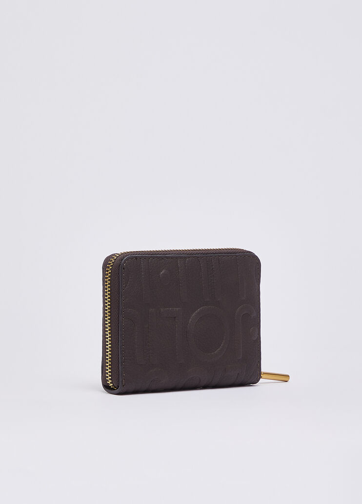 Small wallet with logo dark brown Liu Jo - medium