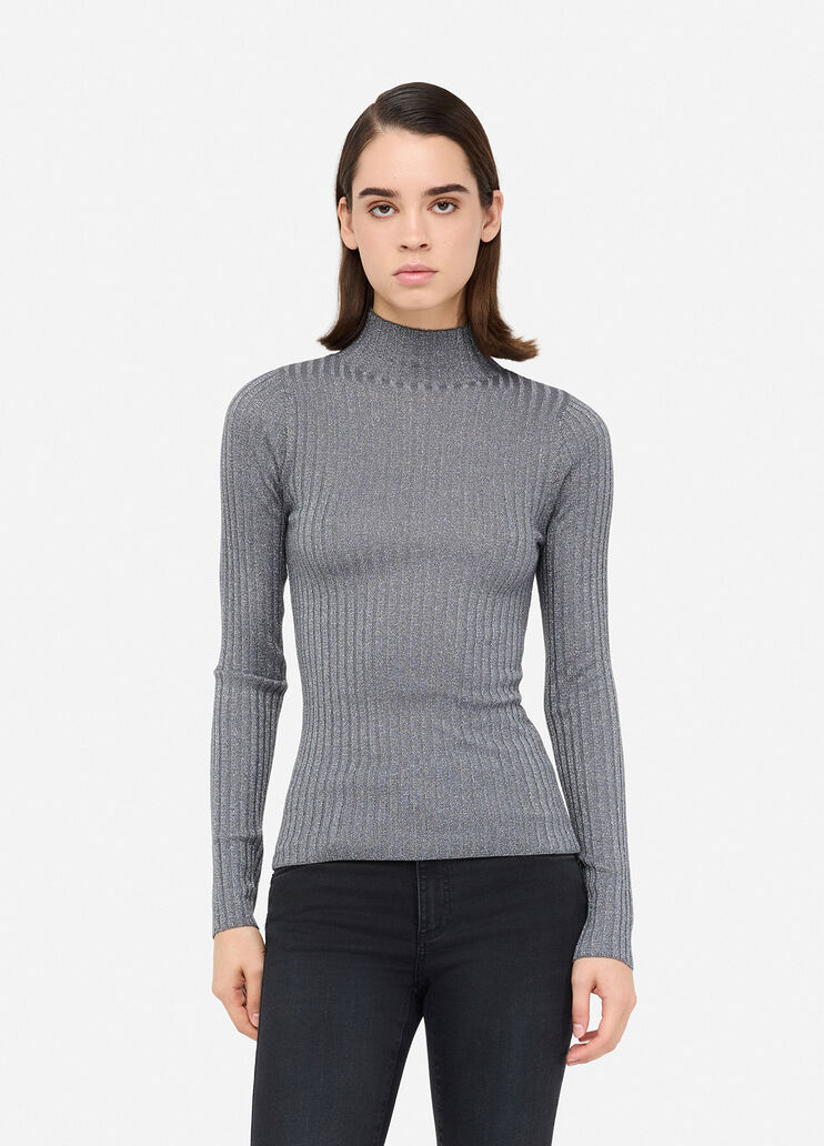 Polo-neck with lurex® anthracite grey Liu Jo - medium