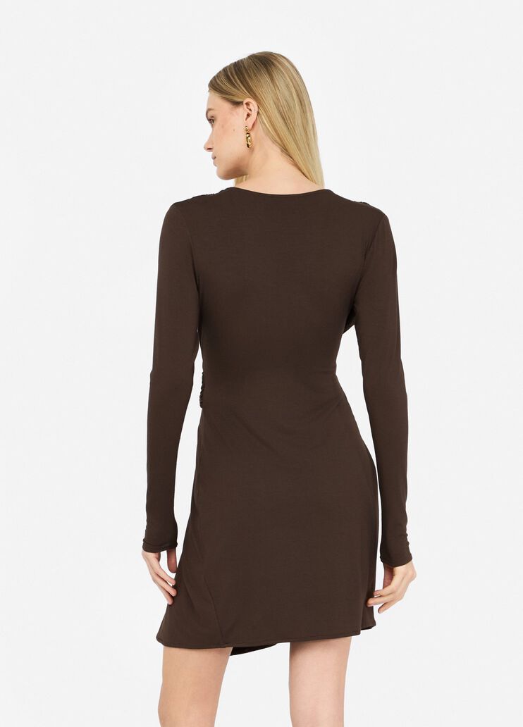 Short dress with logo detailing chocolate Liu Jo - large image number 1 Short dress with logo detailing chocolate Liu Jo - large image number 1