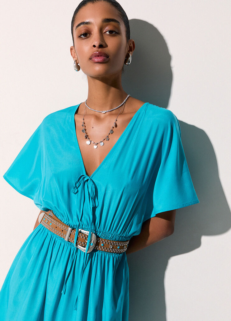 Kurzes Kleid mit Umhang Hellblau Liu Jo - medium