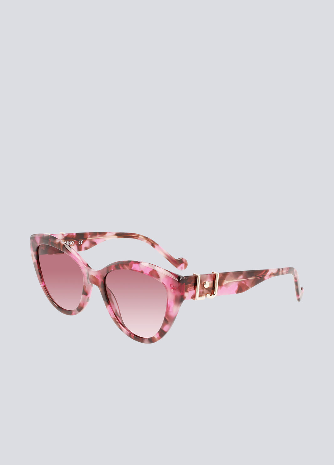 Cat eye sunglasses pink tortoiseshell frame/burgundy lenses Liu Jo - large image number 1