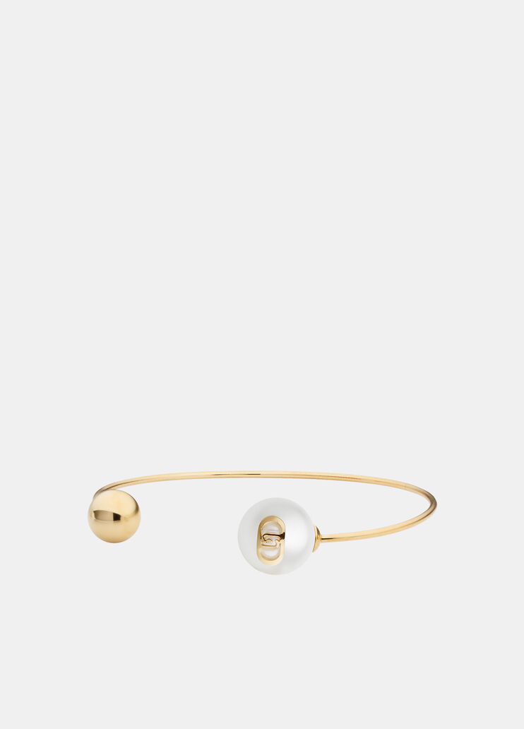 Semi-rigid bracelet with beads gold Liu Jo - medium  Semi-rigid bracelet with beads gold Liu Jo - medium