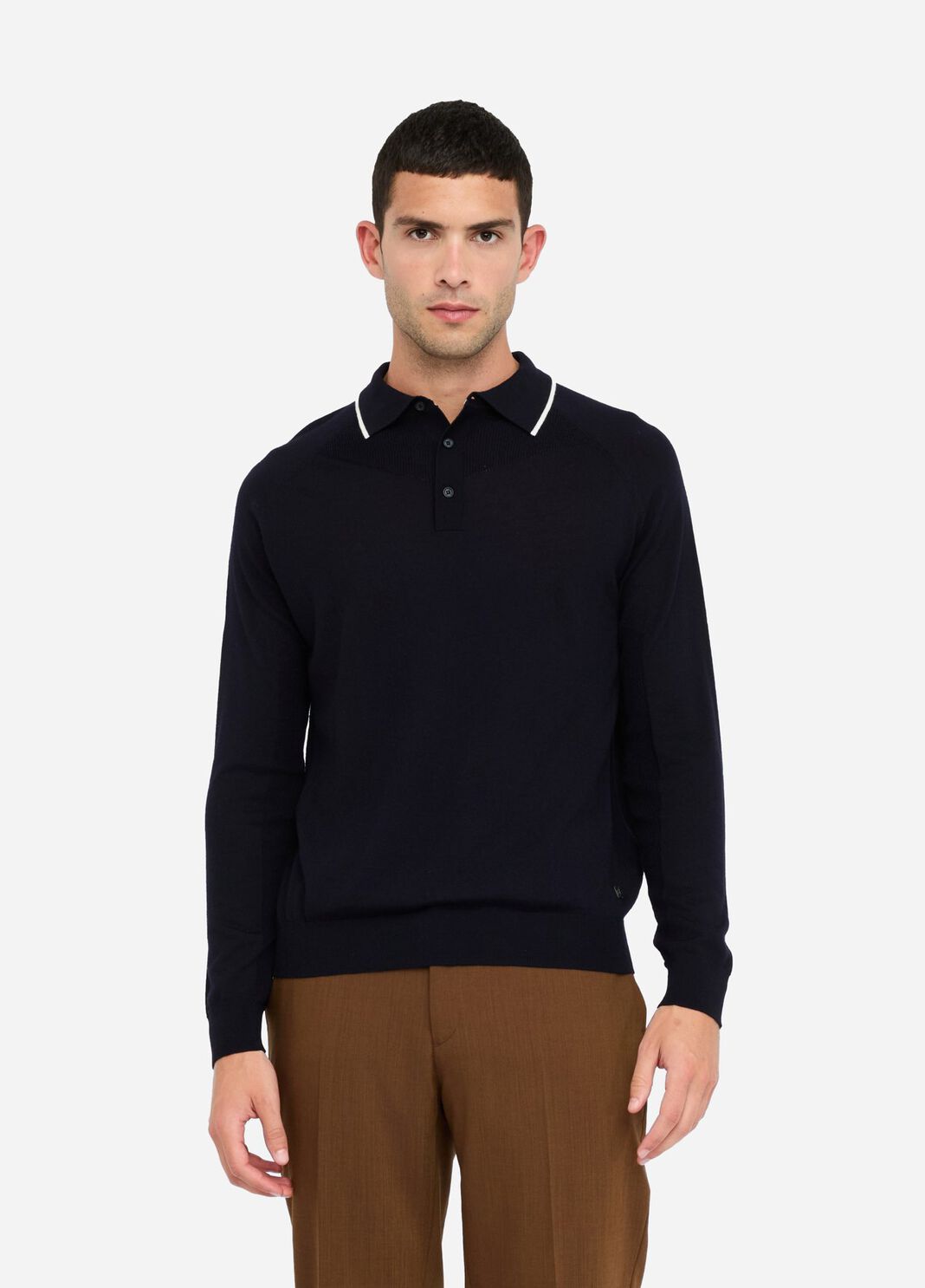 Polo en laine bleu fonc&eacute; Liu Jo - large image number 0