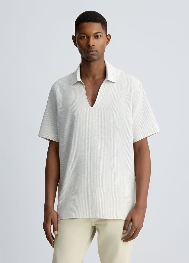 Linen and cotton shirt stripes/beige Liu Jo - medium Linen and cotton shirt stripes/beige Liu Jo - medium