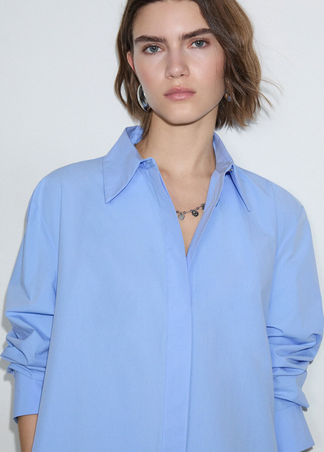 Poplin shirt dress light blue Liu Jo - large image number 3