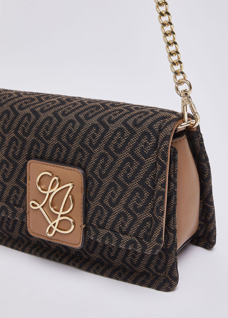 Monogram Jacquard Belt Bag dark brown Liu Jo - medium