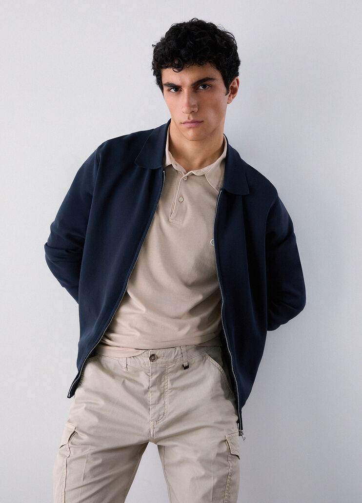 Cardigan long avec zip bleu fonc&eacute; Liu Jo - medium