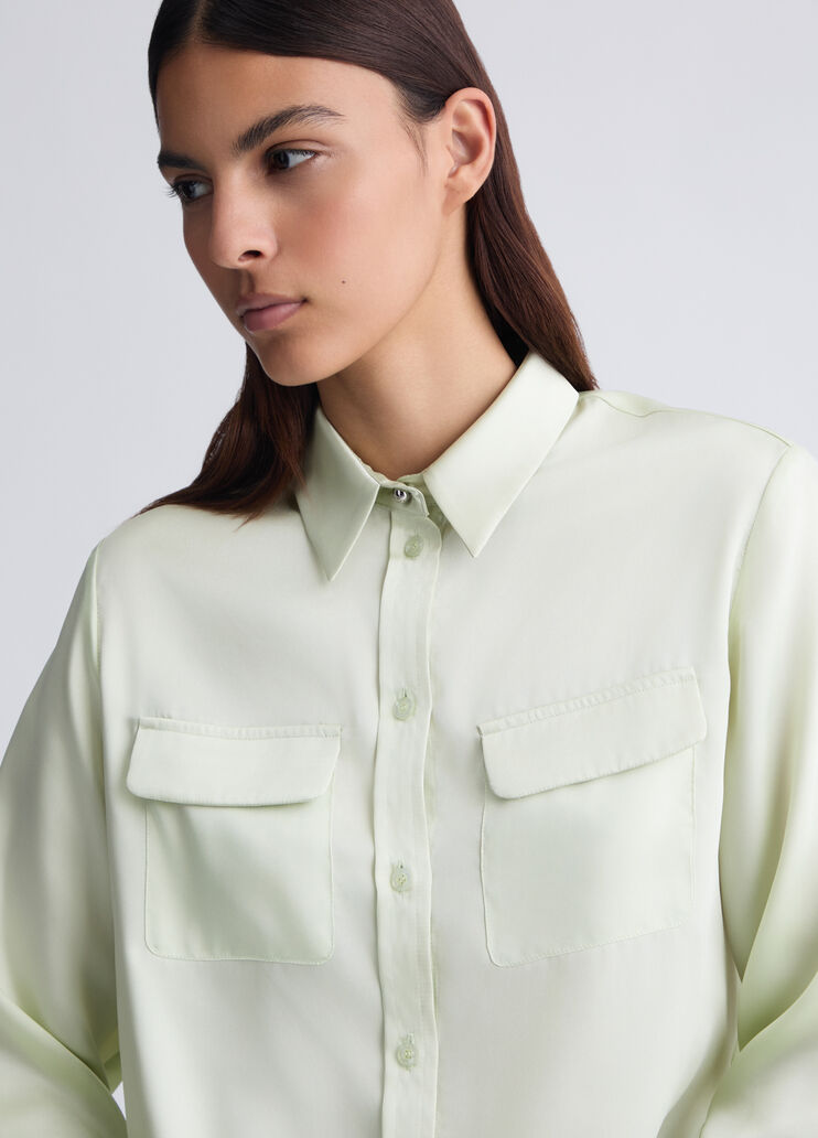 Satin shirt green Liu Jo - large image number 2 Satin shirt green Liu Jo - large image number 2