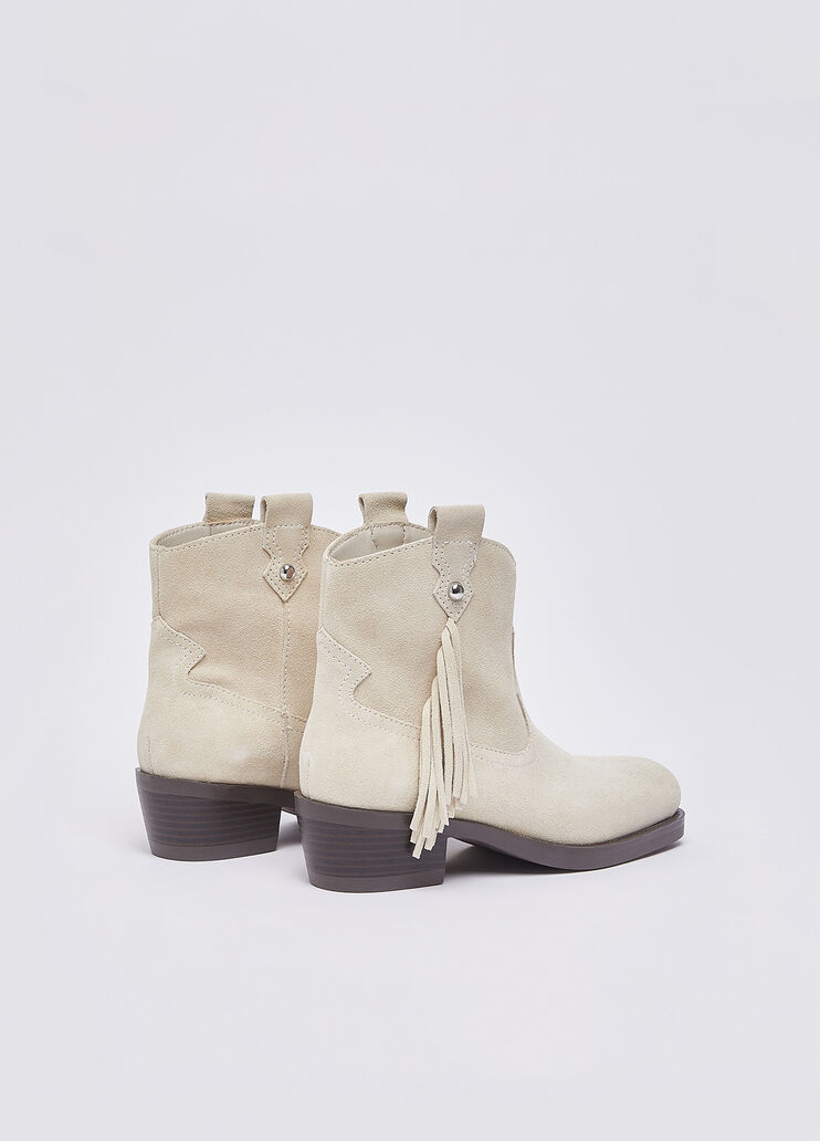 Suede cowboy ankle boots white Liu Jo - large image number 3