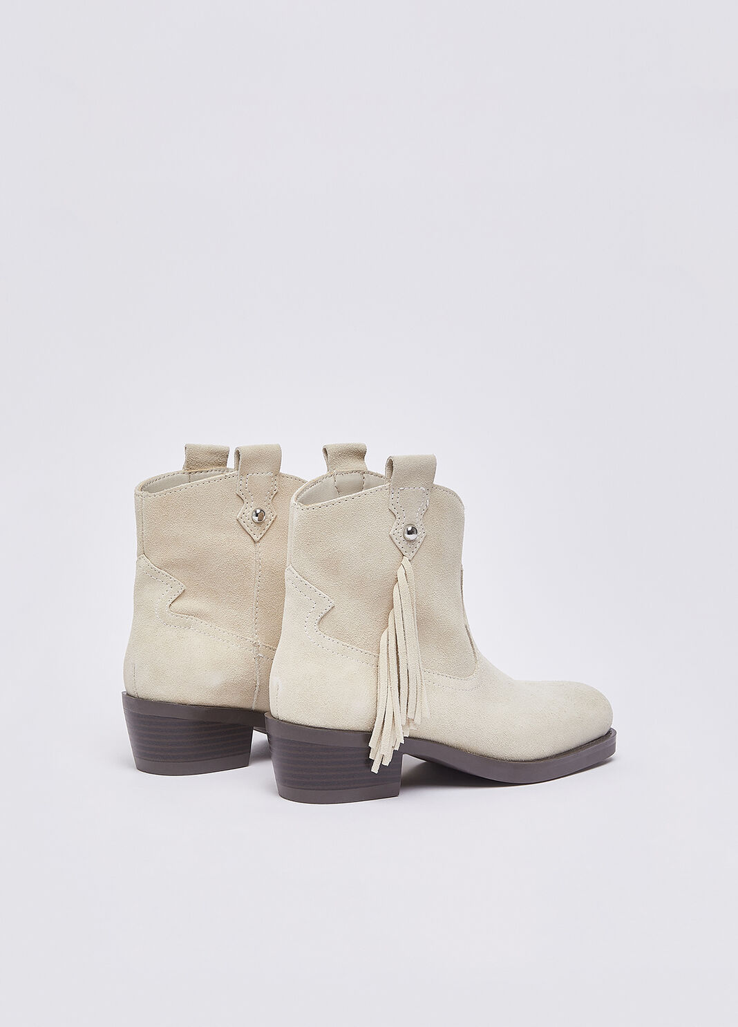 Suede cowboy ankle boots white Liu Jo - large image number 3