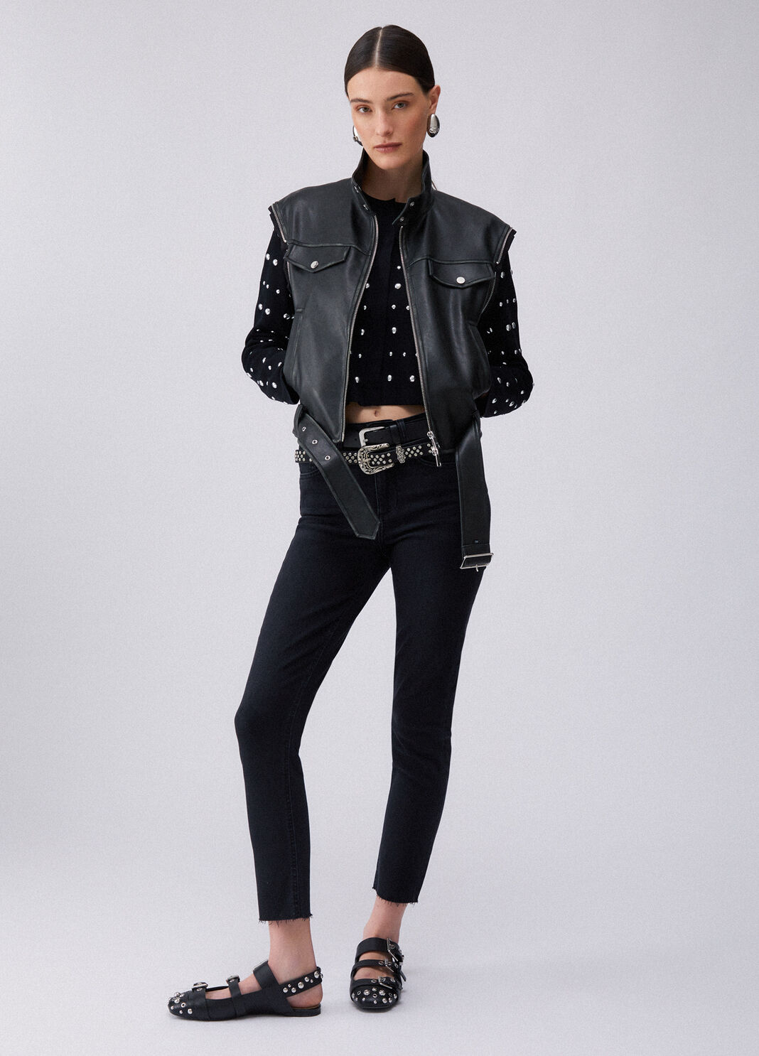 Jean skinny &agrave; taille haute denim noir Liu Jo - large image number 5