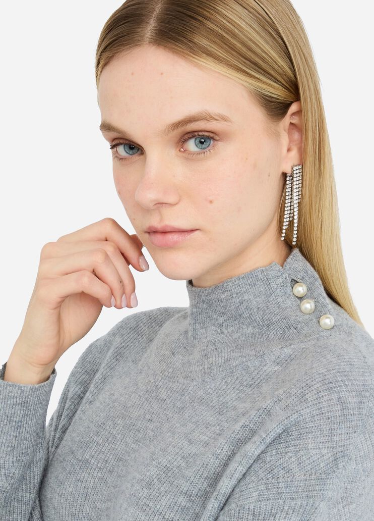 Wool and cashmere sweater grey Liu Jo - large image number 2 Wool and cashmere sweater grey Liu Jo - large image number 2