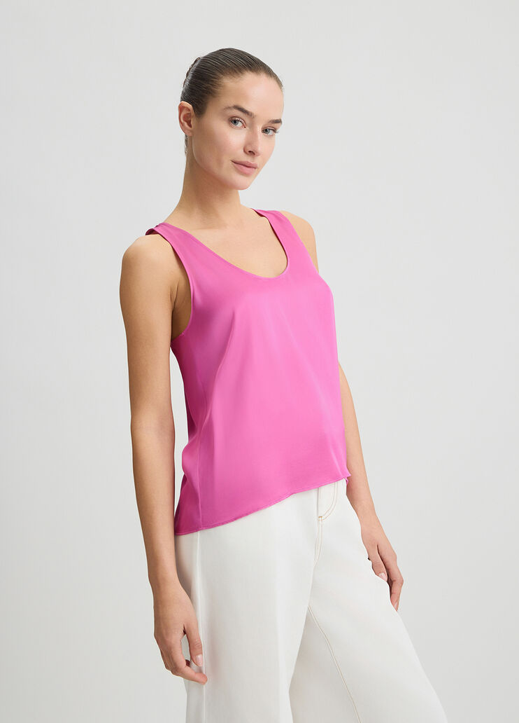 Peony pink satin top pink Liu Jo - large image number 3 Peony pink satin top pink Liu Jo - large image number 3