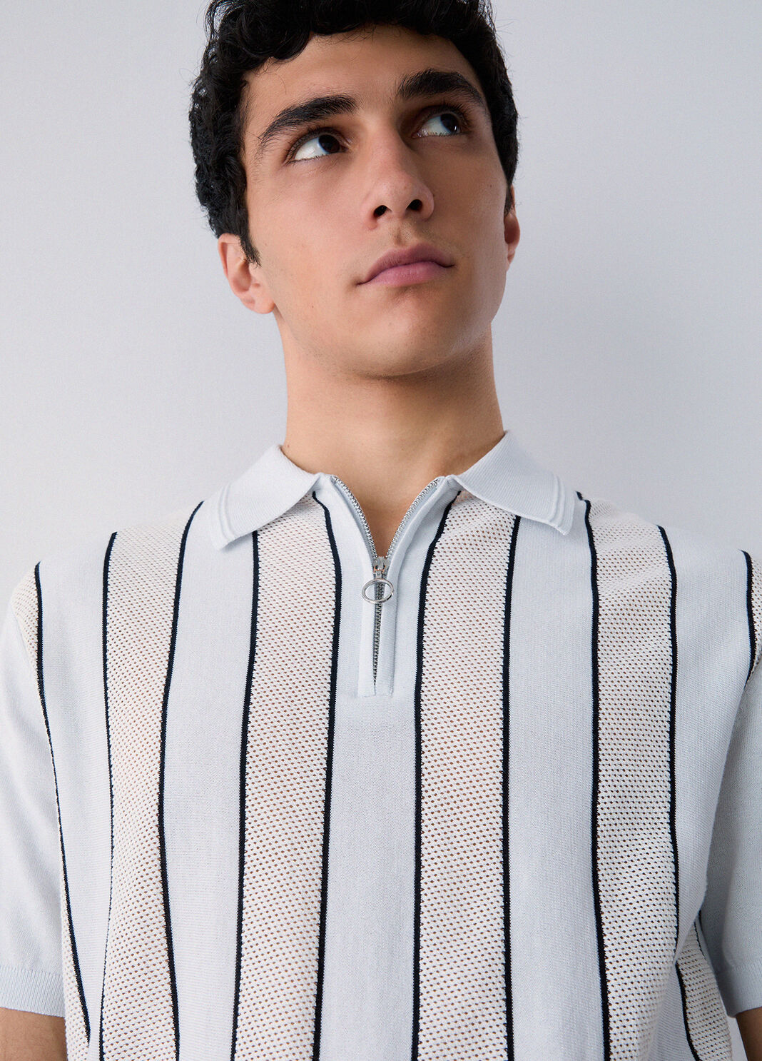 Camiseta de punto a rayas azul claro Liu Jo - large image number 2