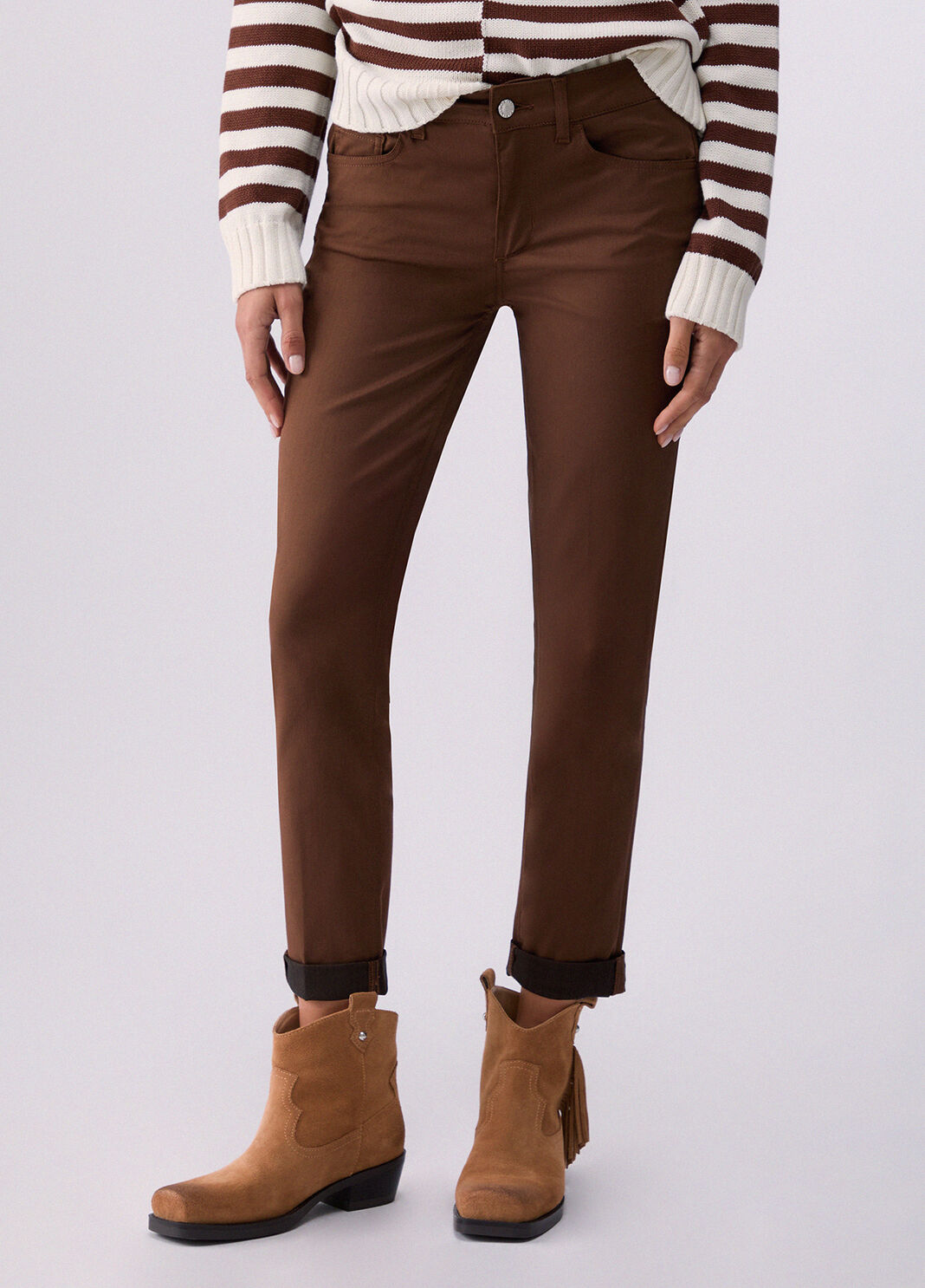 Skinny-Hose in Cropped-L&auml;nge Biscuit Liu Jo - large image number 0