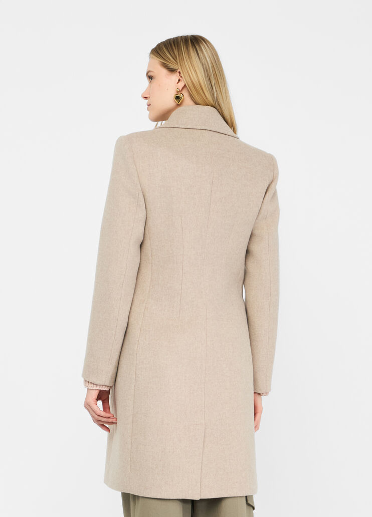 Double-breasted wool coat beige Liu Jo - large image number 1 Double-breasted wool coat beige Liu Jo - large image number 1