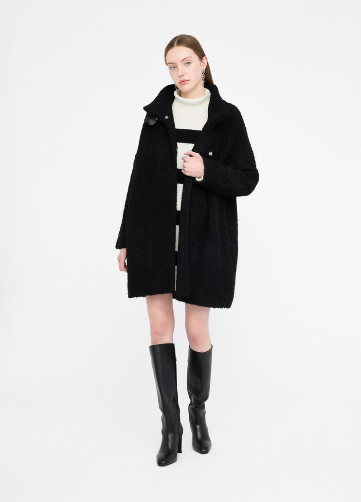 Bouclé knit coat black Liu Jo - large image number 5 Bouclé knit coat black Liu Jo - large image number 5