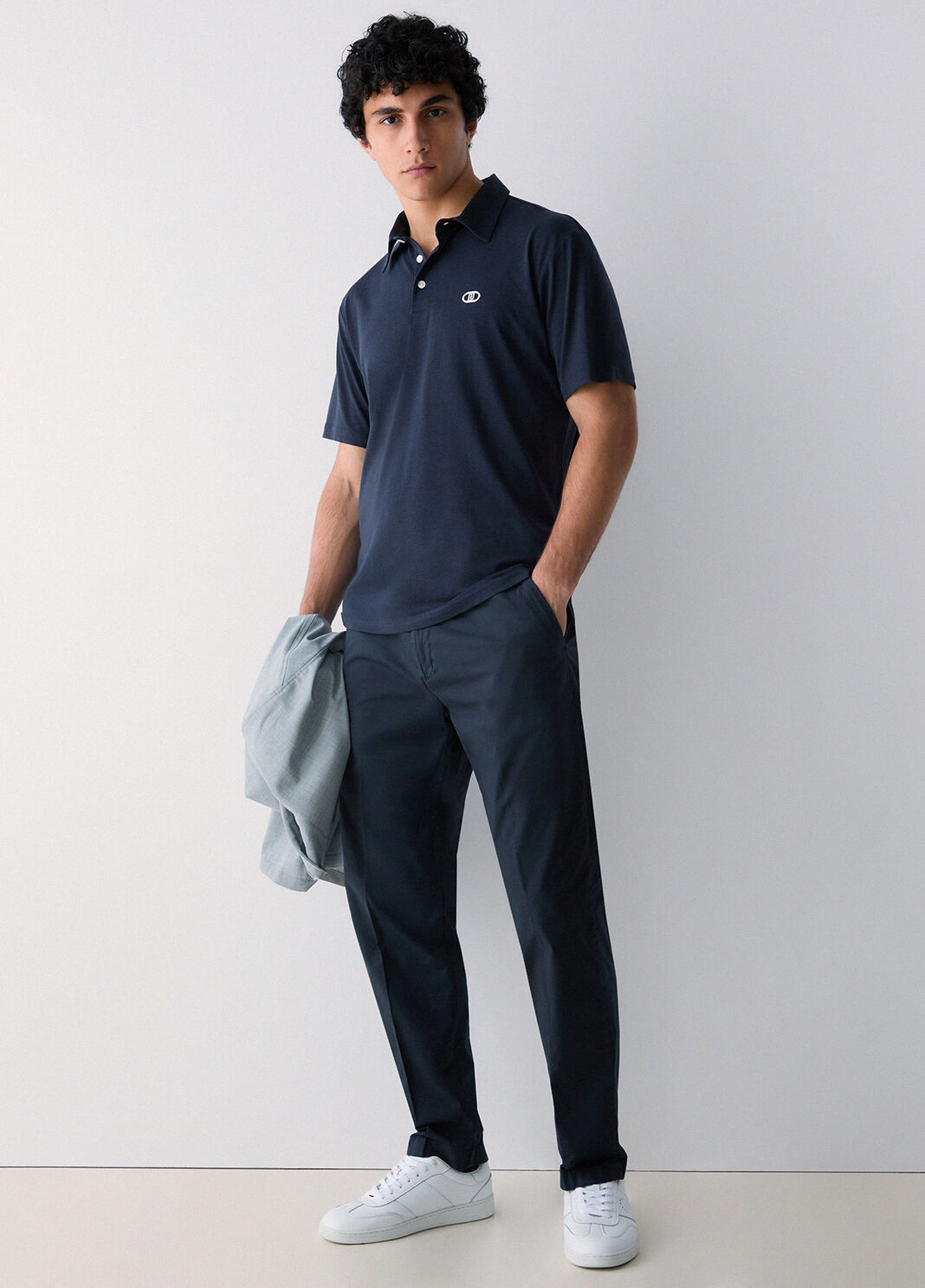 Polo-shirt with logo print dark blue Liu Jo - large image number 3